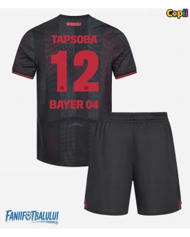 Bayer Leverkusen Edmond Tapsoba #12 Echipament de Fotbal Replică 2025-26 Copii Acasa (+ Șorturi)